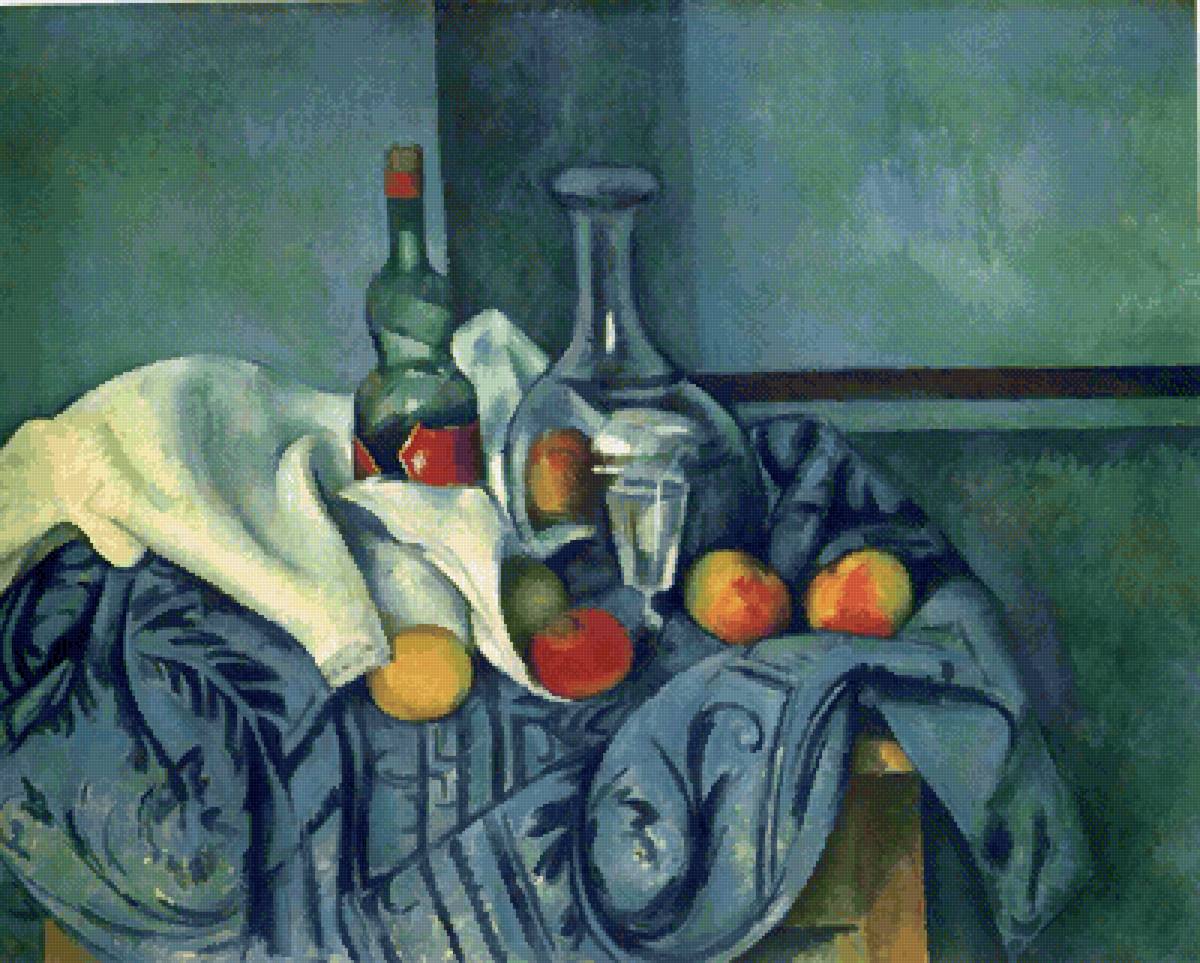 Натюрмотр - по картине Поля Сезанна - художники, картина, поль сезанн, живопись, картины, натюрморт - предпросмотр