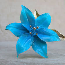 Схема вышивки «Голубая лилия»