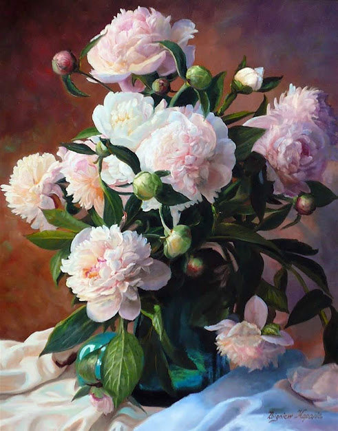 пионы - цветы, натюрморт, пионы - оригинал