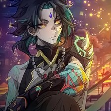 Схема вышивки «Геншин»