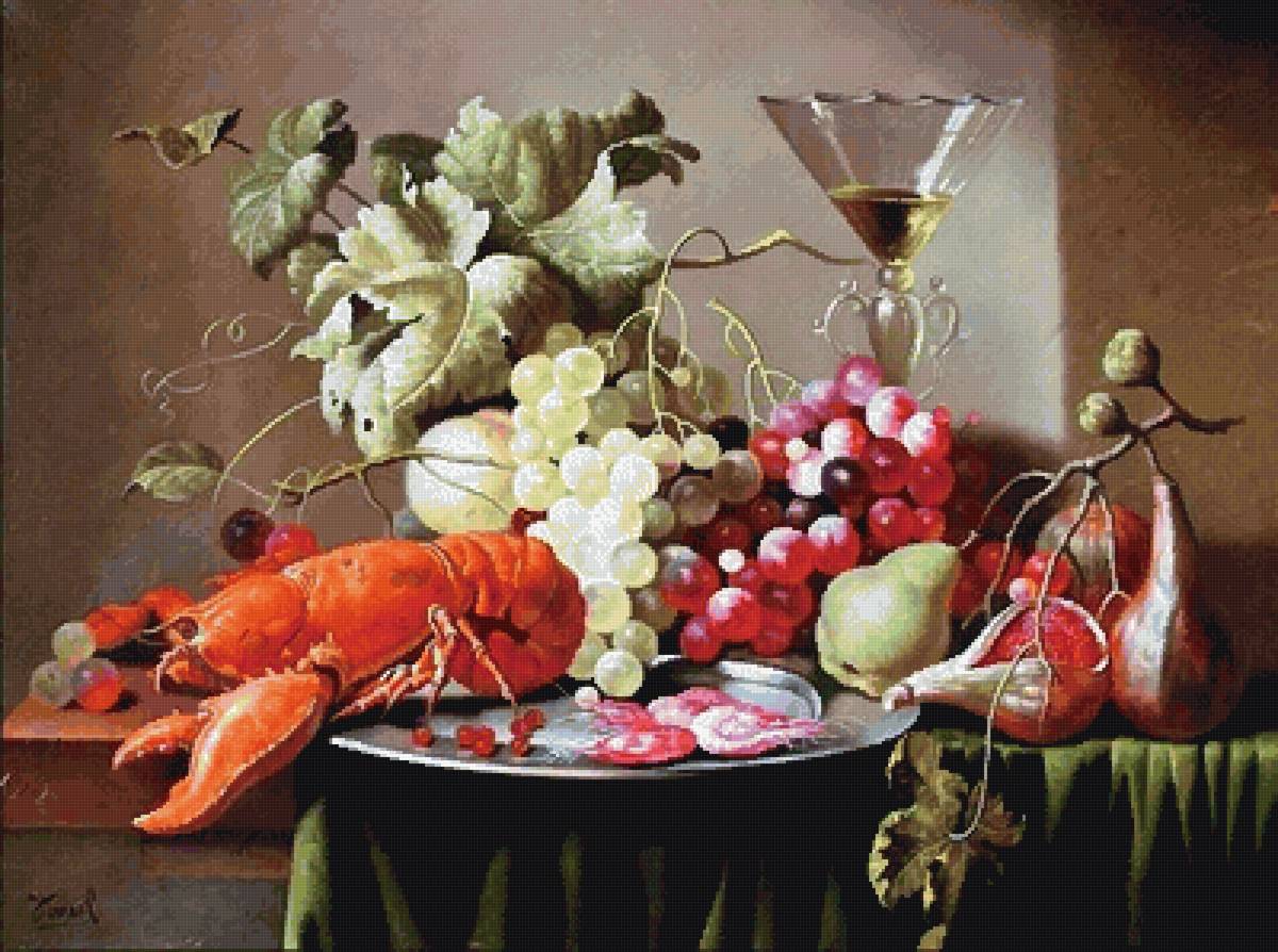 натюрморт - омар, лобстер, кемель бейшеев, натюрморт - предпросмотр