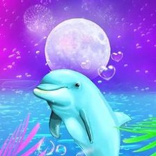 Схема вышивки «дельфин»