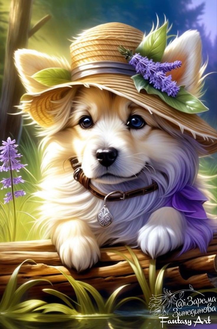 Шляпка - собаки, собака - оригинал