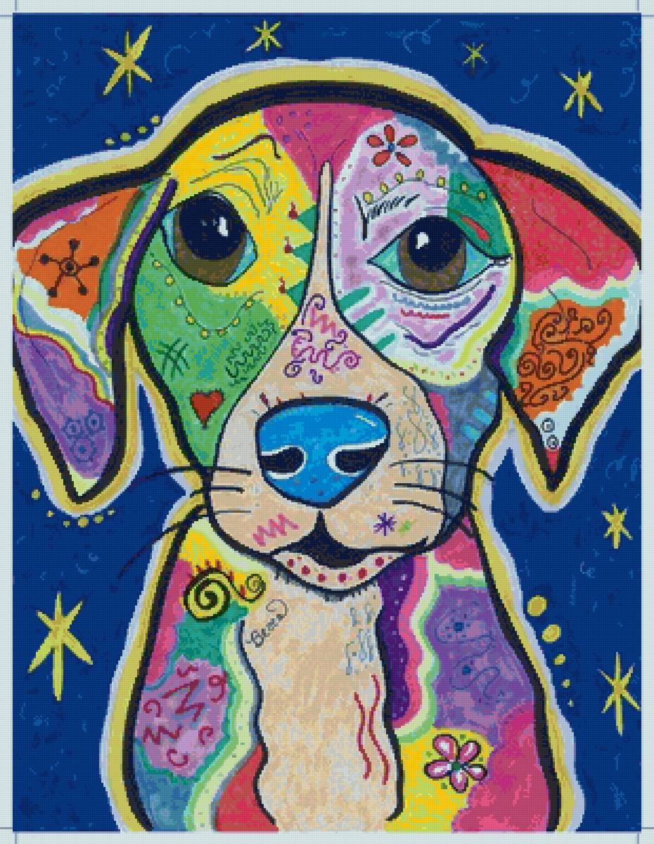 Собака арт - животные, собака, арт - предпросмотр