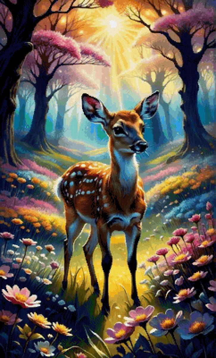 Оленёнок - олененок, животные, олень - предпросмотр