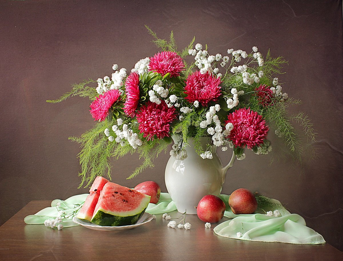 №2725133 - цветы, фрукты, натюрморт - оригинал