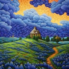 Схема вышивки «домик»