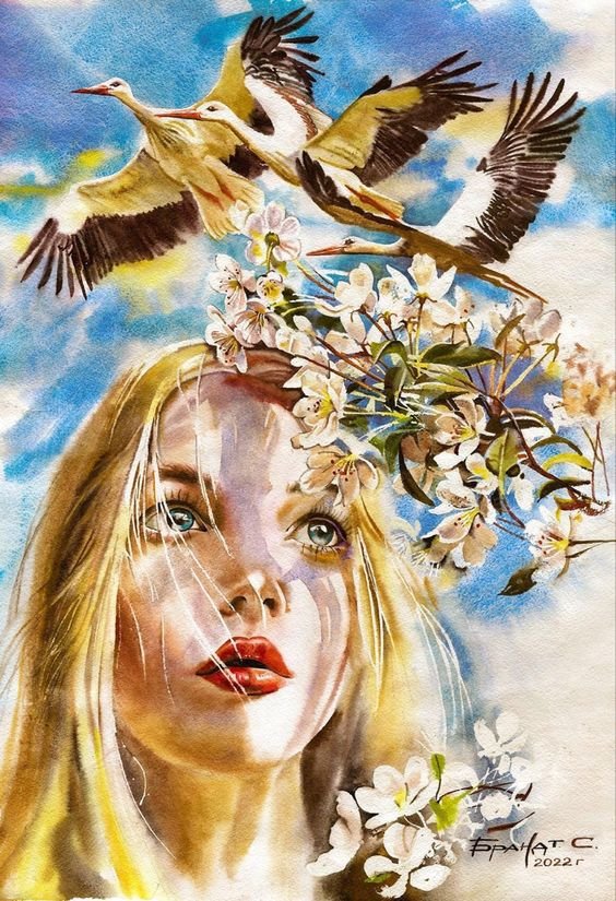 девушка - рисунок - оригинал