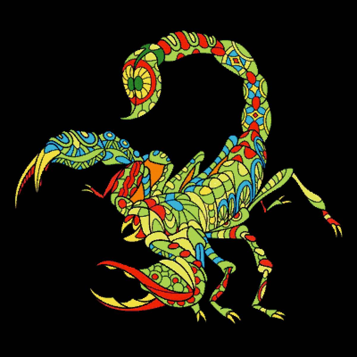 Скорпион арт - животные, арт, скорпион, знаки зодиака - предпросмотр