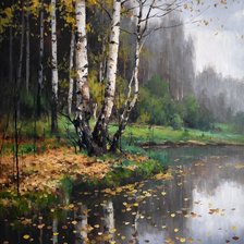 Схема вышивки «Пейзаж. Роман Божков»