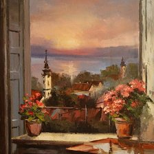 Схема вышивки «Pogled kroz prozor»