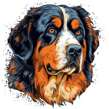 Схема вышивки «Портрет бернеса»