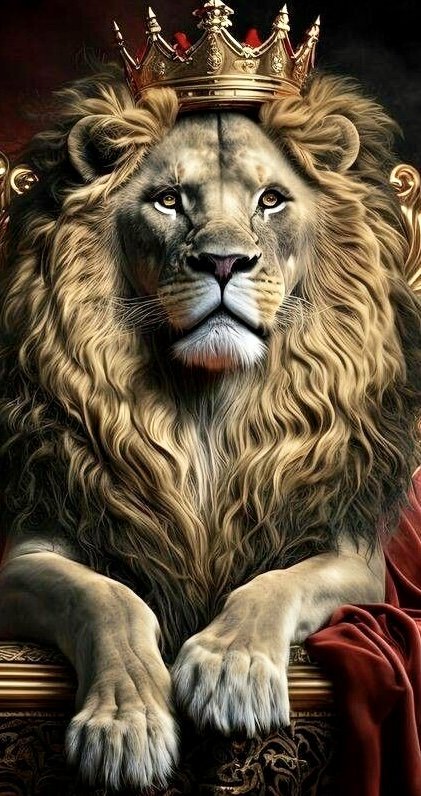 Царь, просто царь 👑 - лев корона царь зверей - оригинал