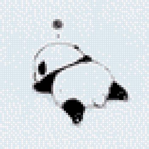 Panda1 - trắng đen mini - предпросмотр