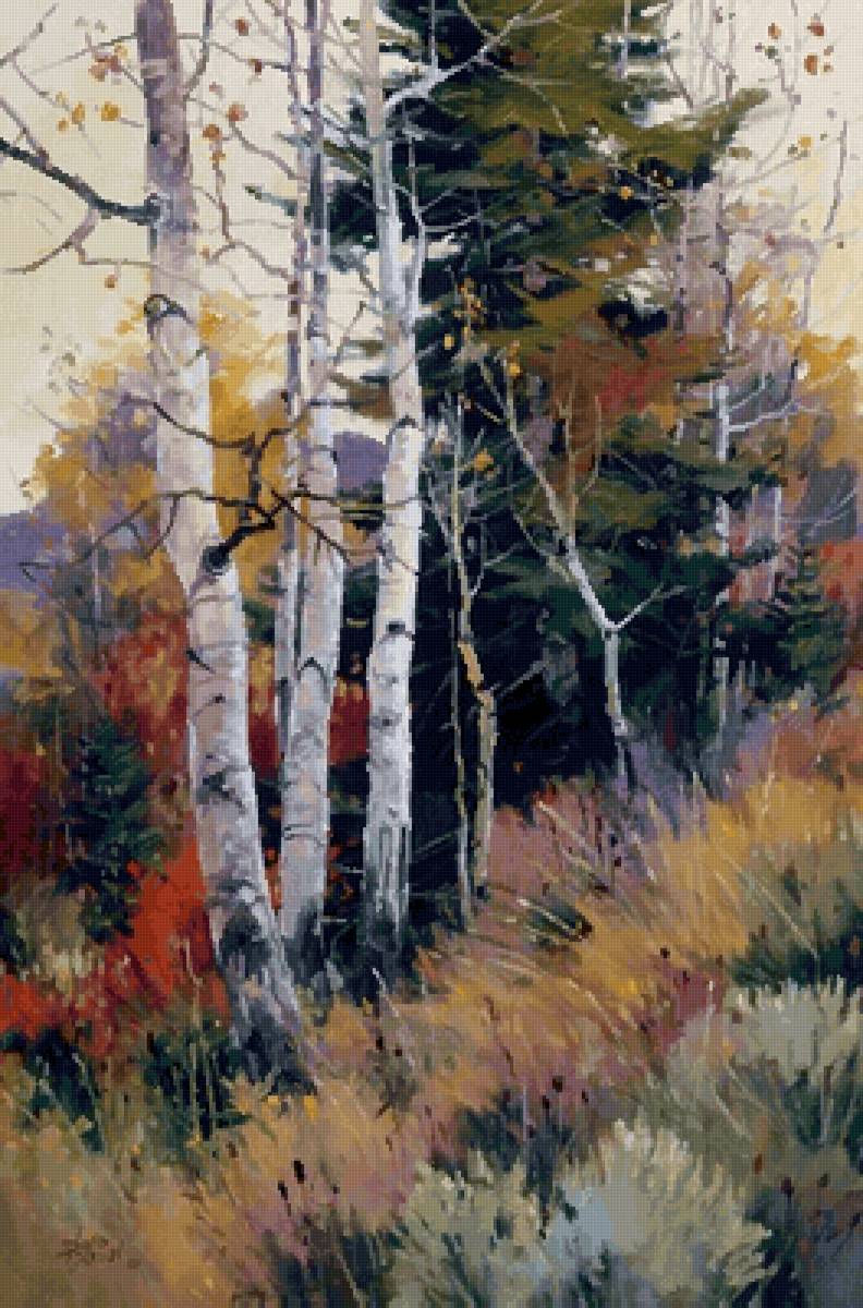 Осень в лесу - пейзаж, осень, природа, лес - предпросмотр