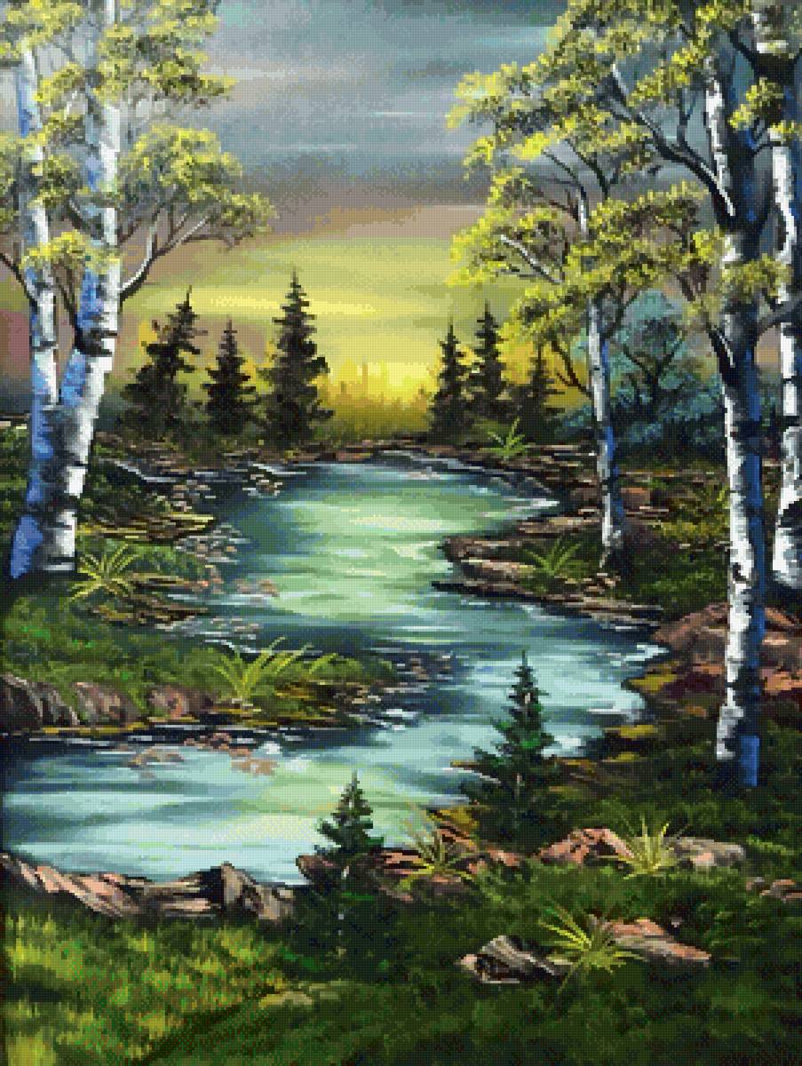 №2727589 - пейзаж, природа, река, лес - предпросмотр