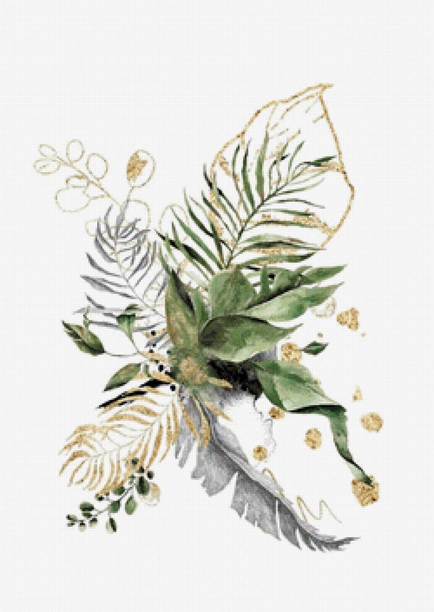 Букет из листьев - предпросмотр