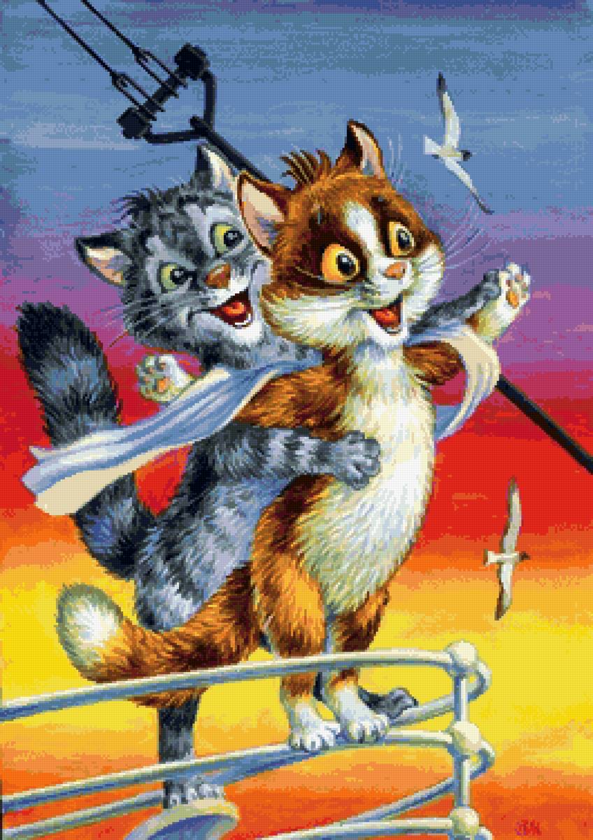 Коты на титанике - кот, коты, титаник - предпросмотр