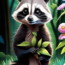 Схема вышивки «Крошка енот»