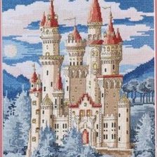 Схема вышивки «Замок зимой»