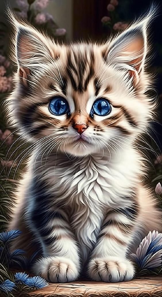 Голубоглазый котенок - кот, домашние животные - оригинал