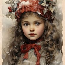 Схема вышивки «Holiday girl»