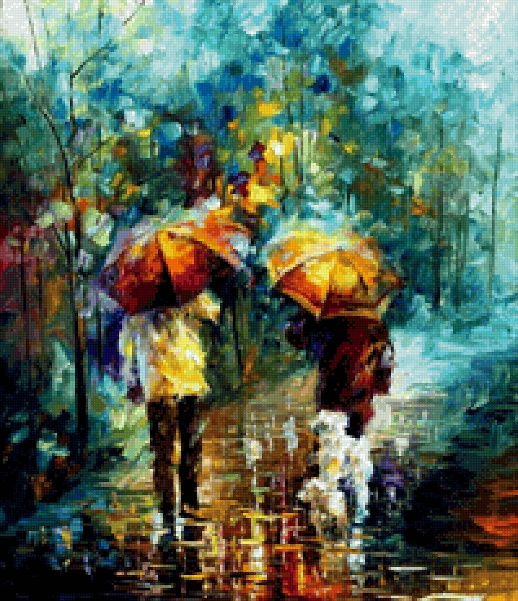 Прогулка под дождем - предпросмотр