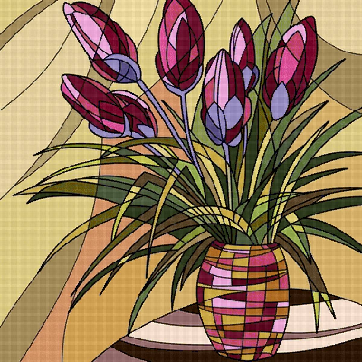 Цветы. Абстракция - абстракция, цветы - предпросмотр