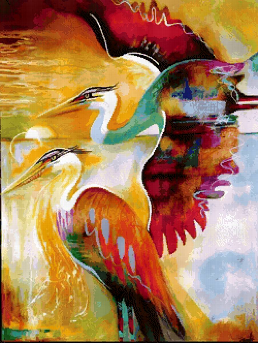 Цапли - птицы, животные - предпросмотр