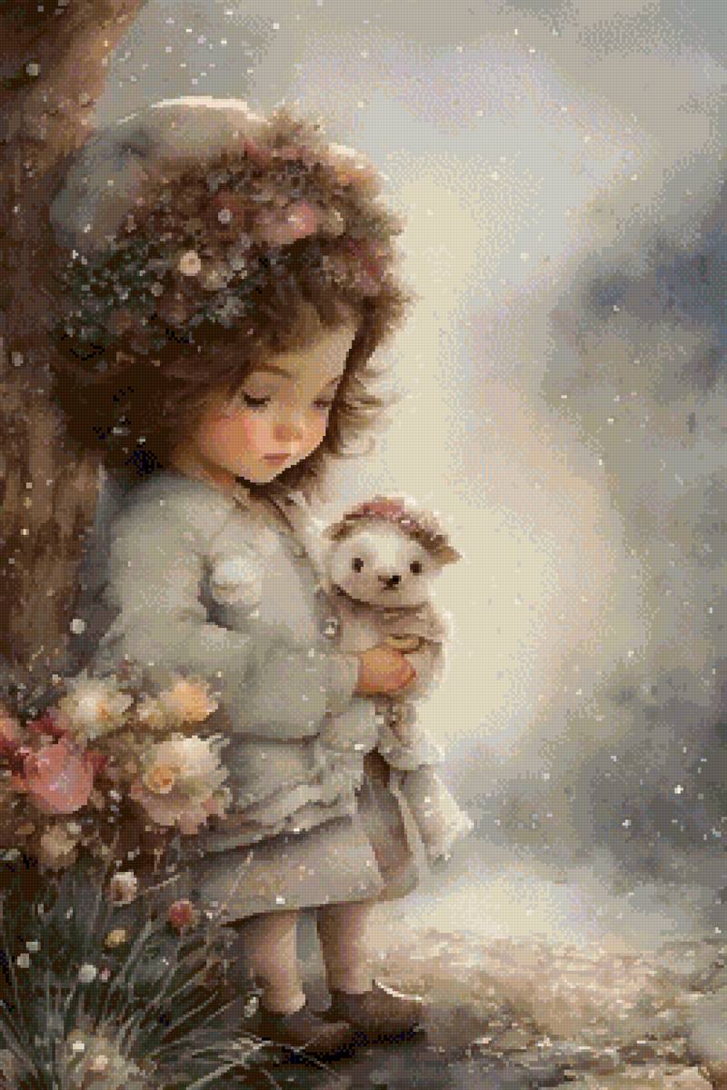 watercolor girl - предпросмотр