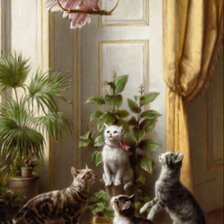 Схема вышивки «Кошачья забава»