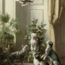 Схема вышивки «Кошачья забава»