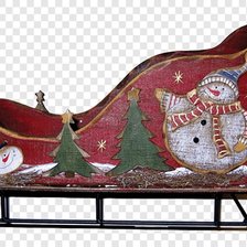 Схема вышивки «Новогодние сани»