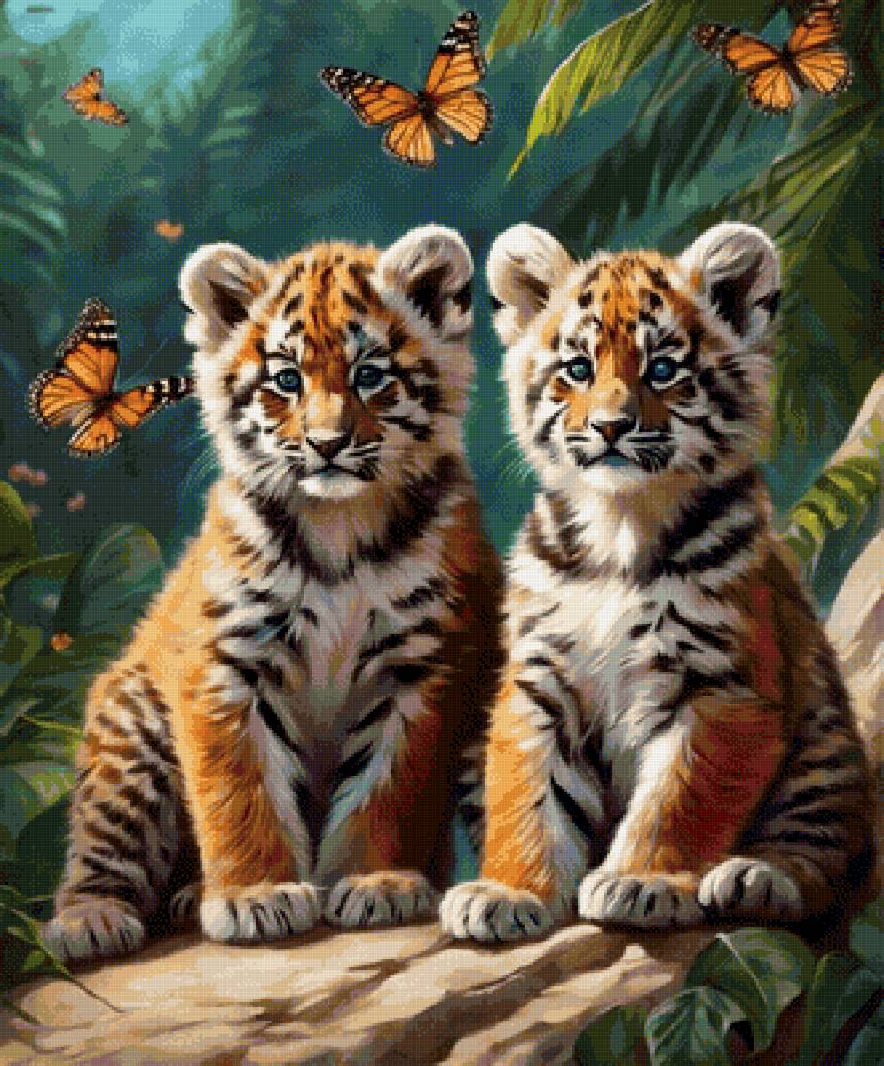 2 тигренка - предпросмотр