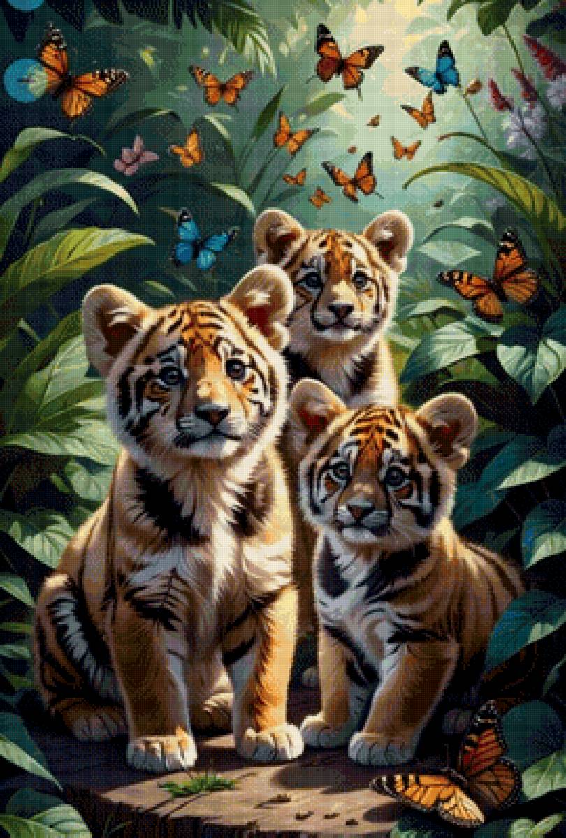 3 тигренка - предпросмотр