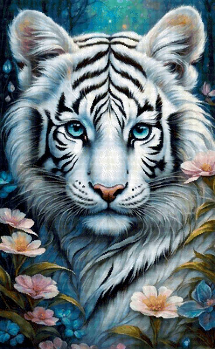 Белый тигренок - животные, дикие кошки, тигр - предпросмотр