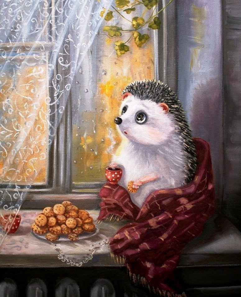 №2733639 - ежик, до 240 крестиков - оригинал