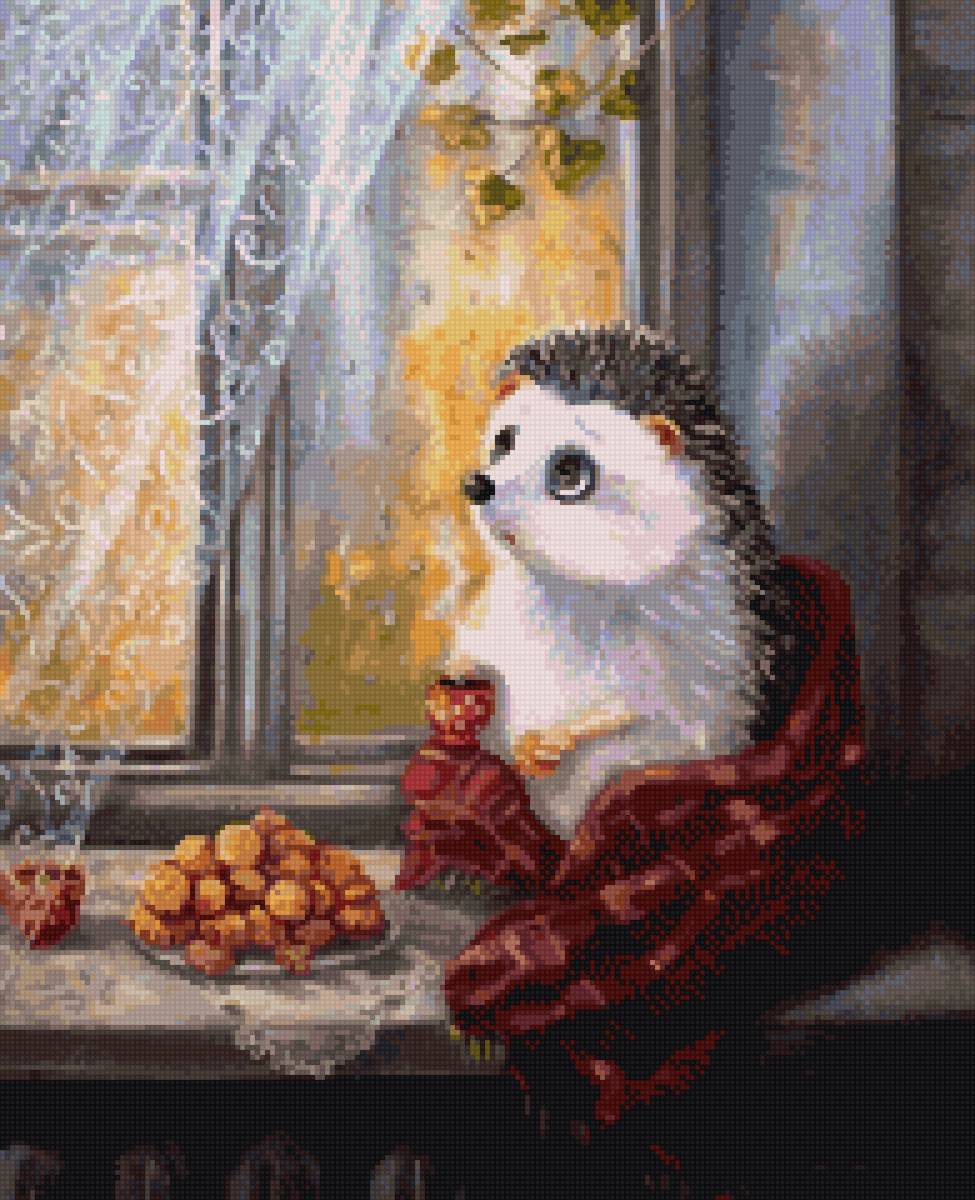 №2733639 - до 240 крестиков, ежик - предпросмотр