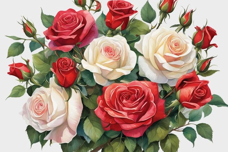 Букет роз - цветы, розы, букет - оригинал