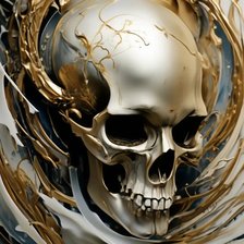 Схема вышивки «Череп»