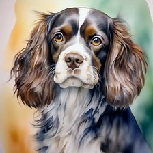 Схема вышивки «Спаниель»