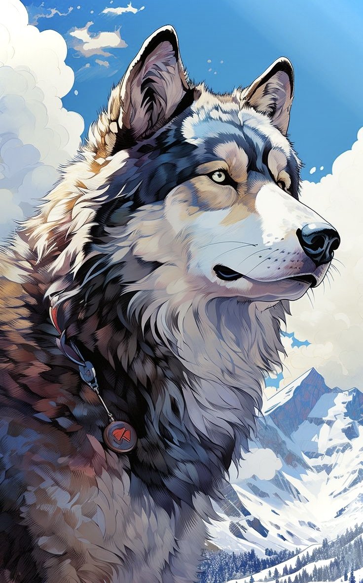 Вожак - хаски, собака - оригинал