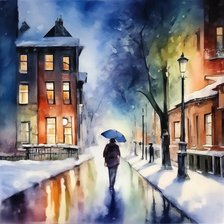 Схема вышивки «Мокрый снег»