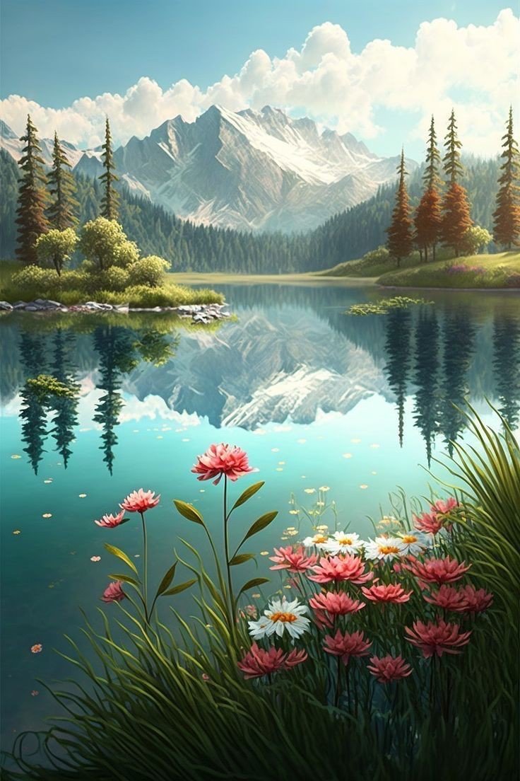 Озеро - природа - оригинал