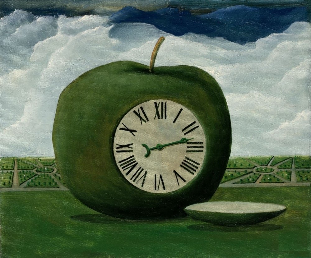 Новое время - современная живопись, время, иллюстрация, часы - оригинал