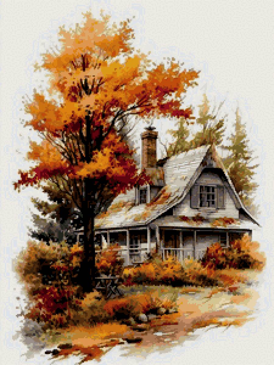 осень в деревне - предпросмотр