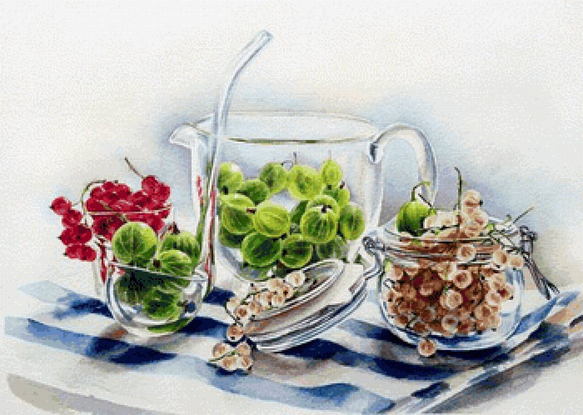 Натюрморт с ягодами - натюрморт, ягоды, живопись - предпросмотр