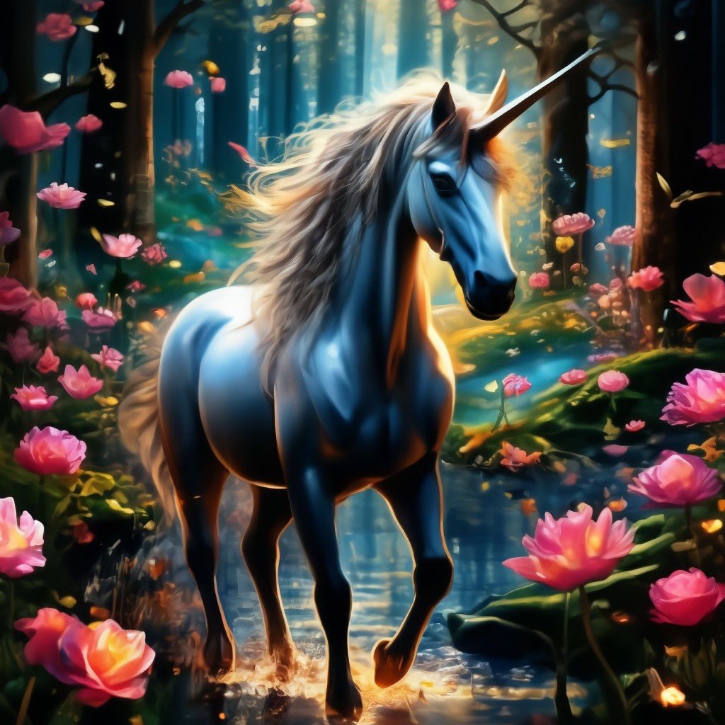 Единорог - фэнтези, сюрреализм - оригинал