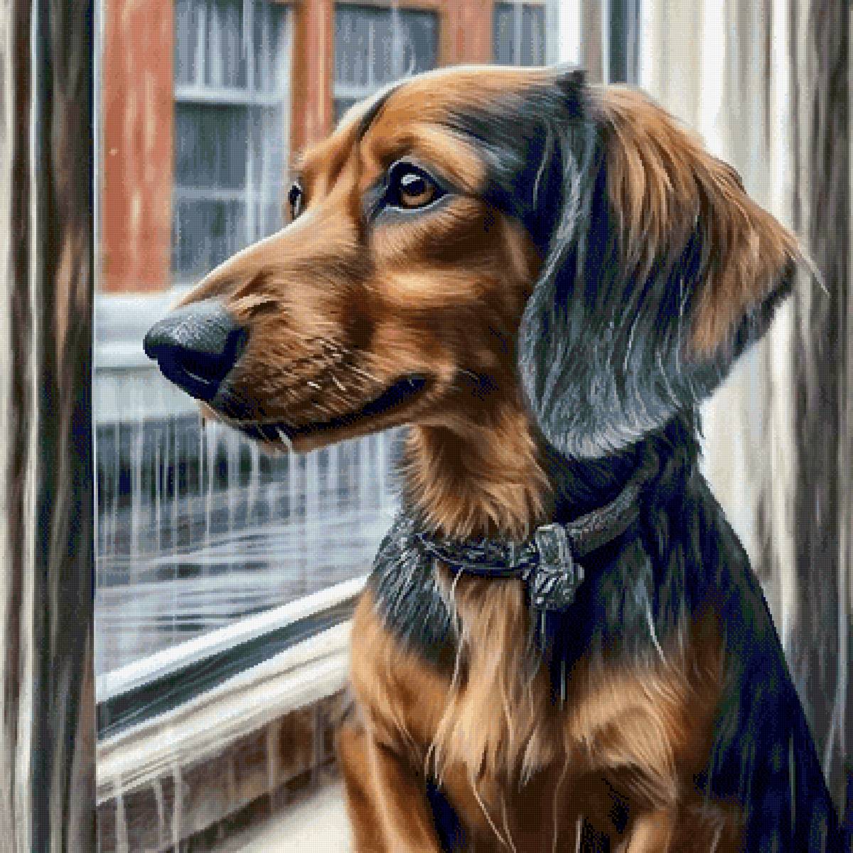 Грустная такса - собака, такса, собаки, животные - предпросмотр