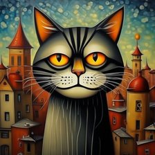 Схема вышивки «Кот. Арт.»